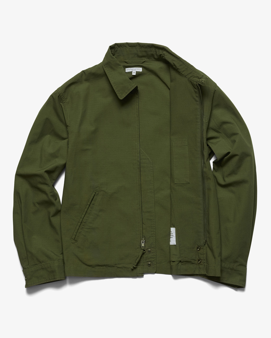 ENGINEERED GARMENTS | CLAIGTON JACKET OLIVE COTTON RIPSTOP | Supply ...