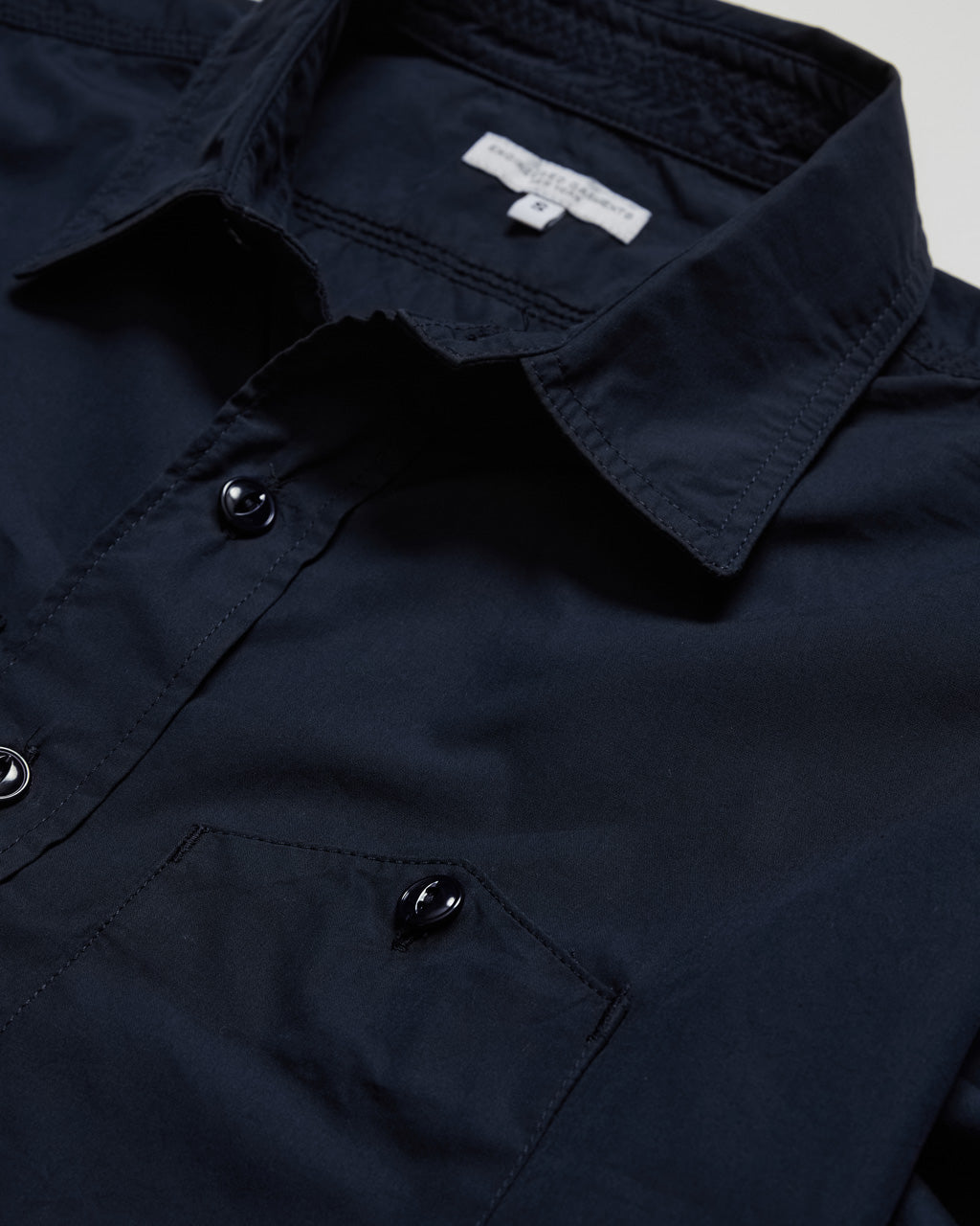 WORK SHIRT DARK NAVY 100'S 2PLY BROADCLOTH