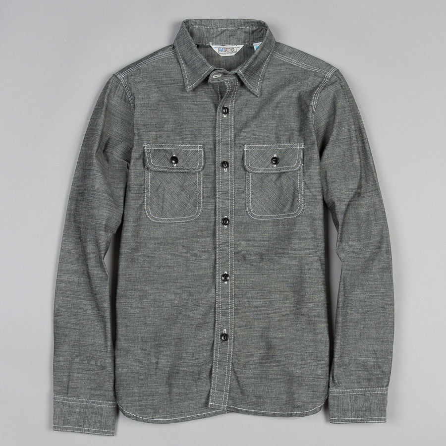 FIVE BROTHER HEAVY CHAMBRAY WORK SHIRT 