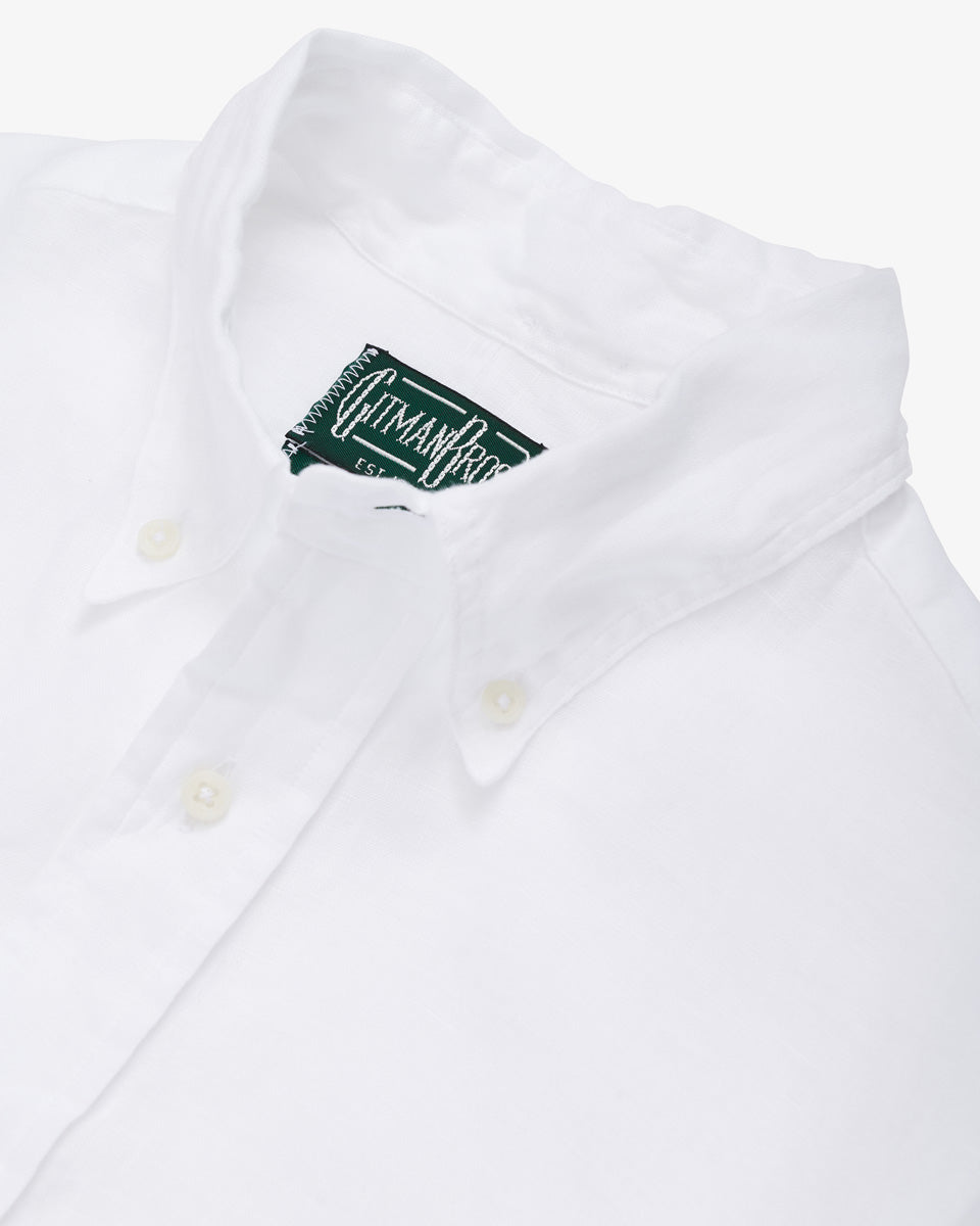 LINEN BUTTON DOWN WHITE