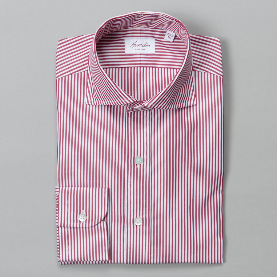 HAMILTON | SPREAD COLLAR DRESS SHIRT JAM BENGAL STRIPE | Supply & Advise