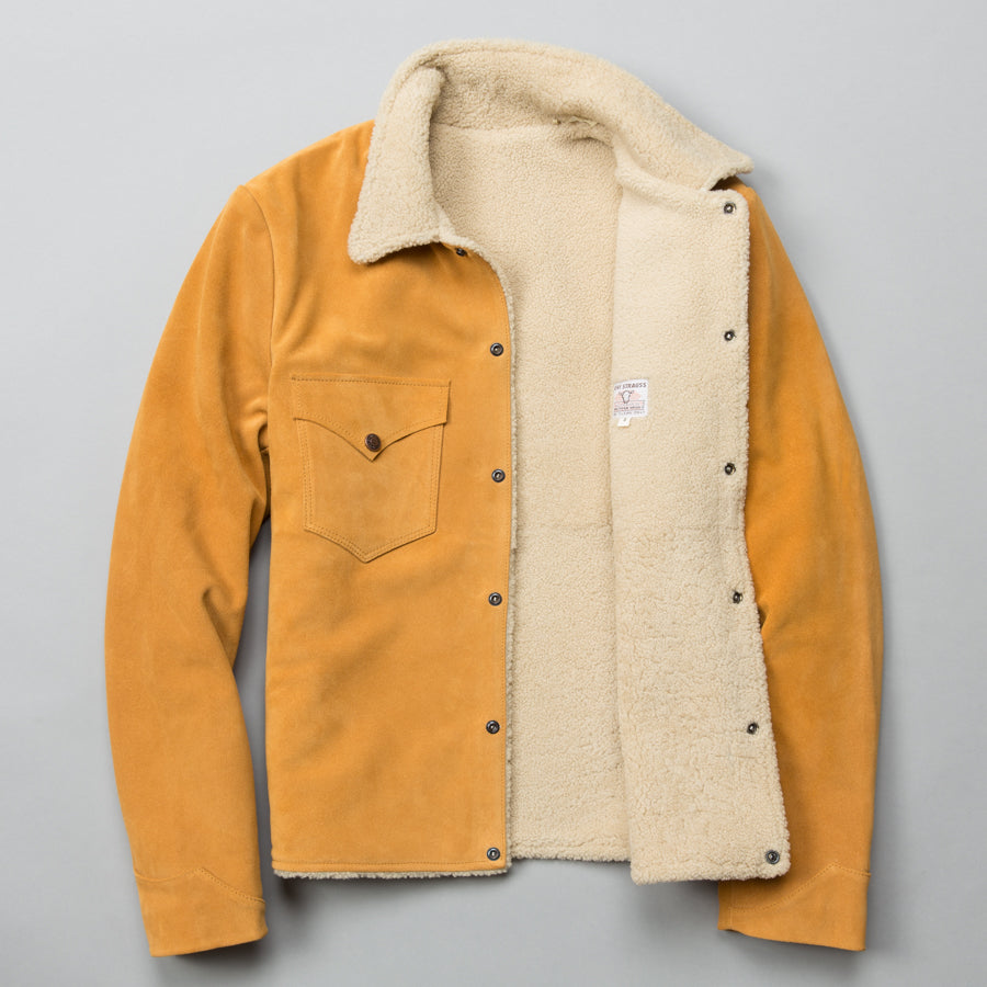 LEVI'S VINTAGE CLOTHING | SUEDE SHERPA TRUCKER JACKET GOLDEN NUGGET |  Supply & Advise