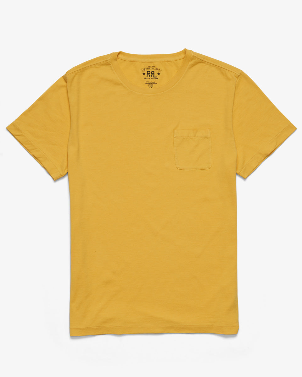 CREWNECK POCKET T-SHIRT VINTAGE GOLD