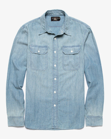 rrl chambray work shirt