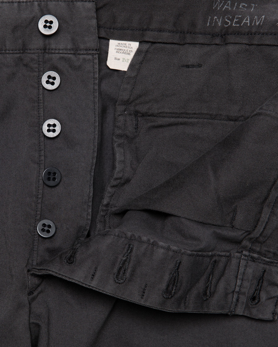 faded black chinos