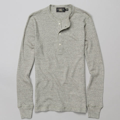 rrl waffle knit henley