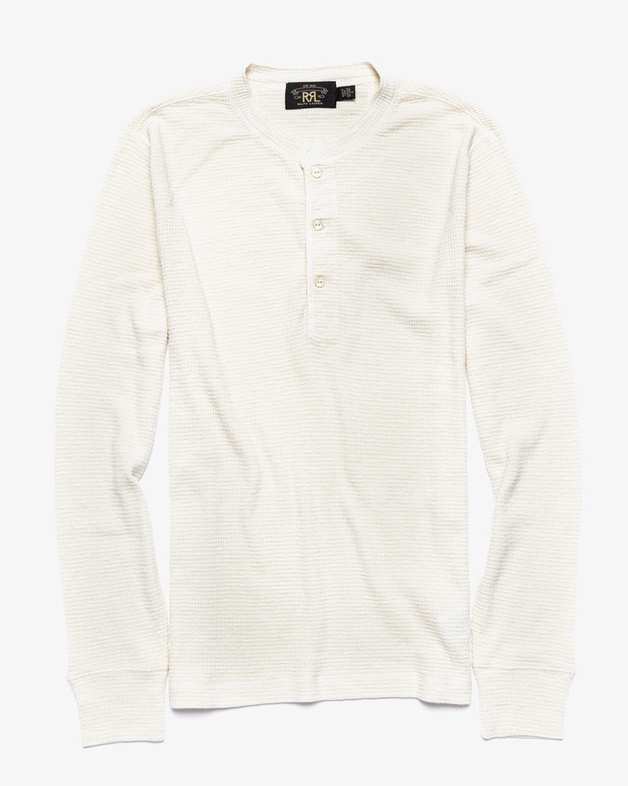 rrl waffle knit henley