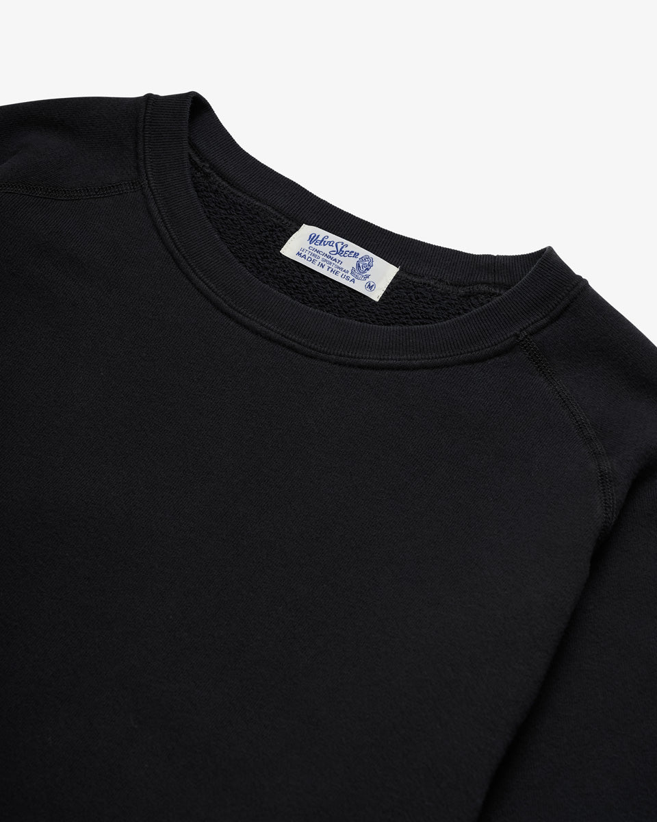 SHORT SLEEVE PIGMENT-DYED FREEDOM SWEATSHIRT BLACK