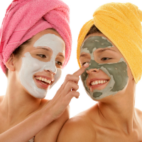 Two girls facial mask