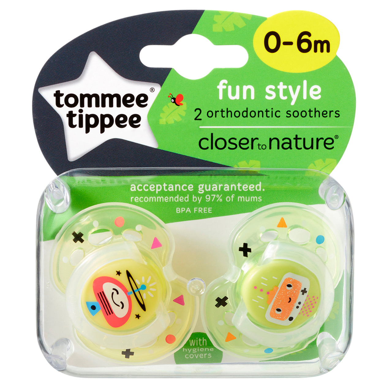 Tommee Tippee 0-6m Breastlike Soothers x2