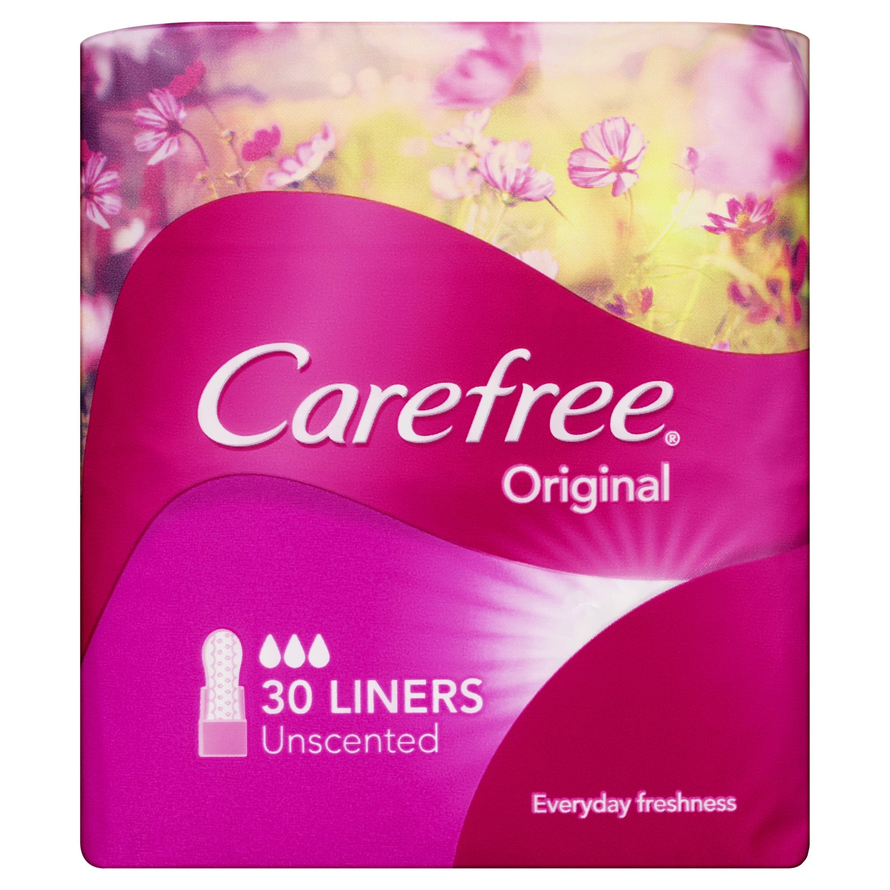 Carefree Original Panty Liners Shower Fresh 30 Pack