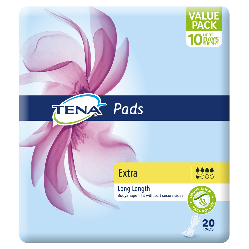 Buy Tena Pads Extra Standard Length 24 pack – Alive Pharmacy Warehouse