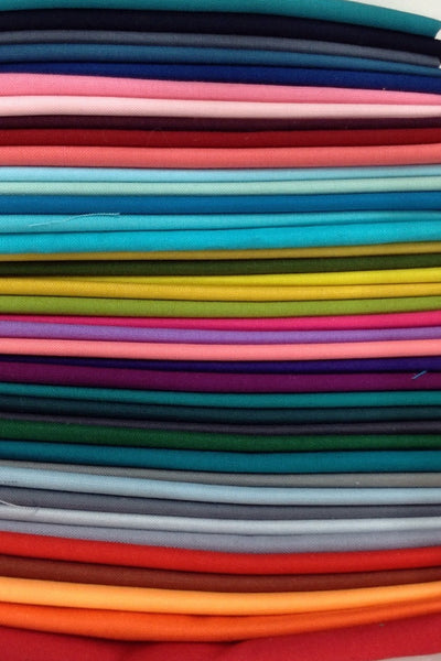 stack of colorful fabric