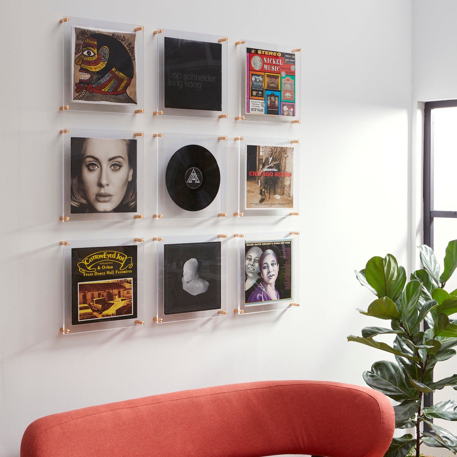 Record Album Frames with 12x12 Acrylic Mat (for Sleeve or Vinyl