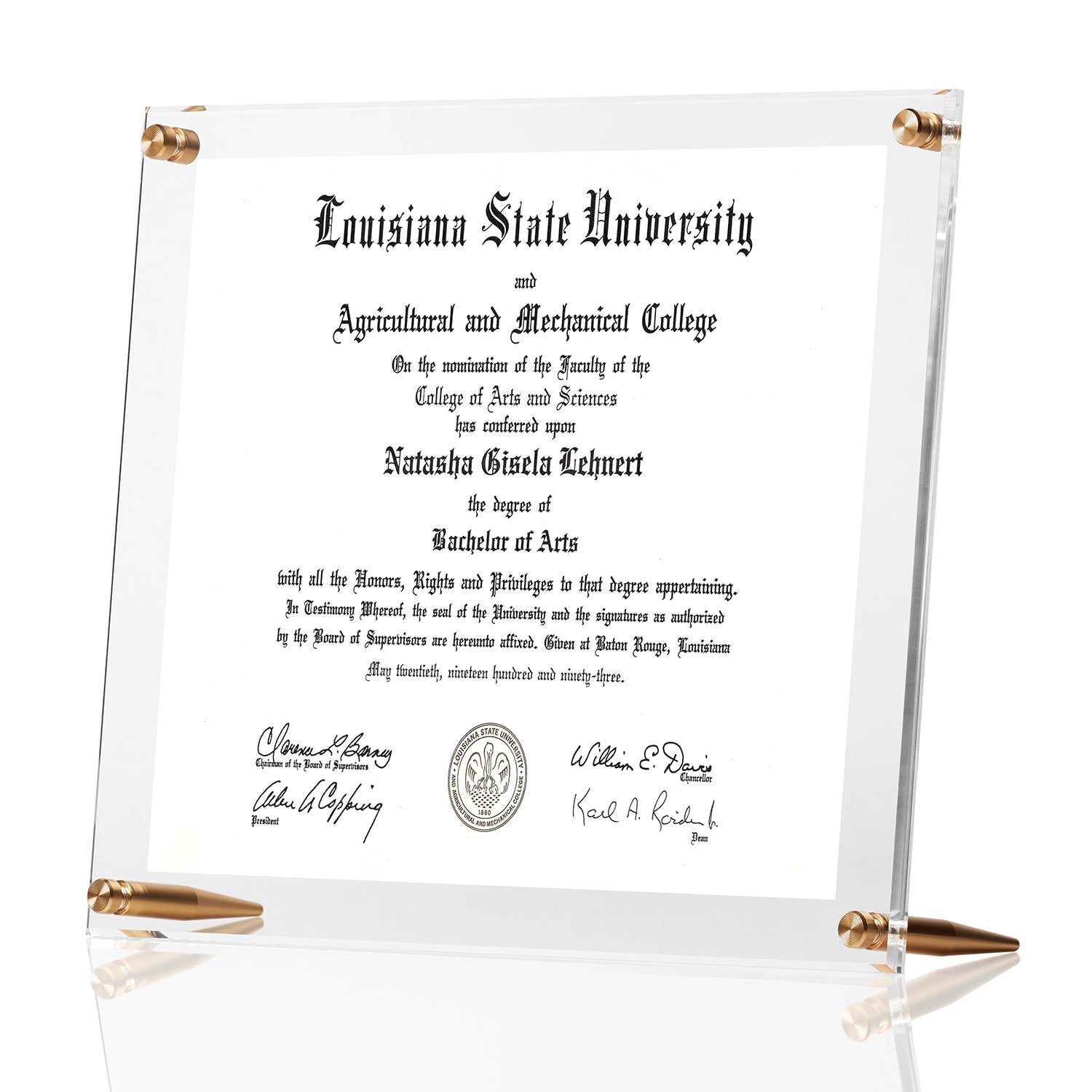 university degree certificate