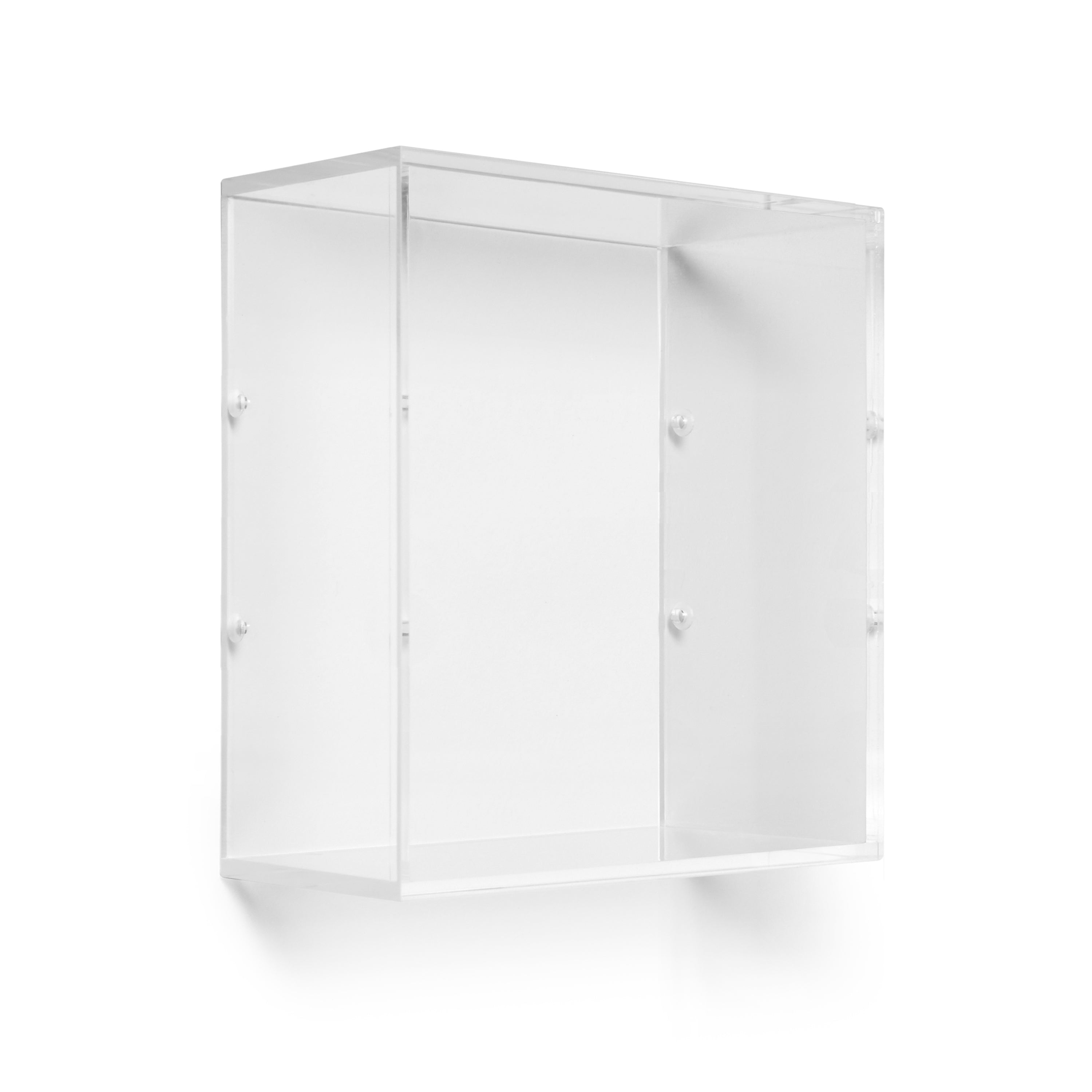 Custom Size Clear Plastic Display Cube with White Acrylic Base