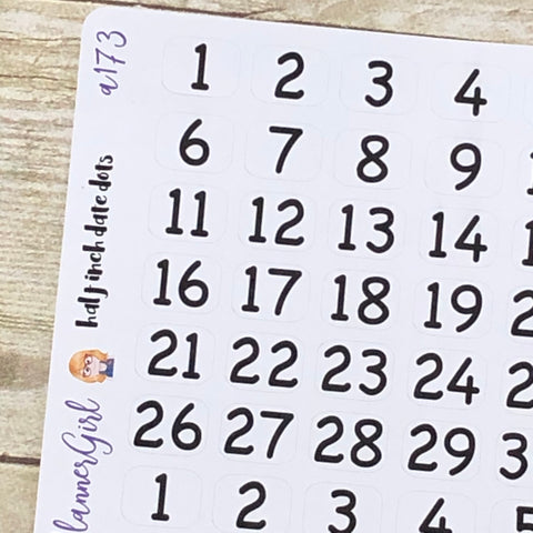 Functional Planner Stickers - Date Dots for 31 Days – THE PLANNER SPOT