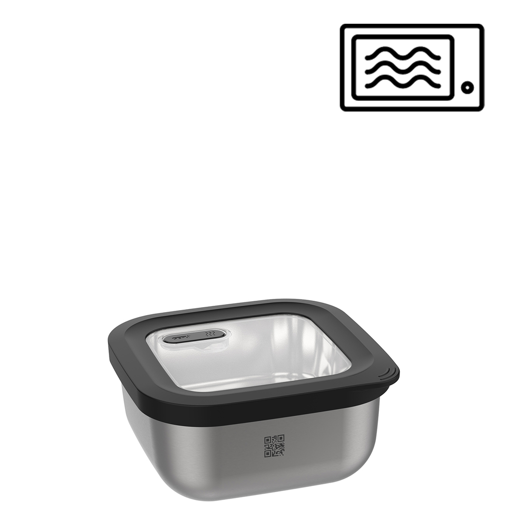 Round Food Container  100% Microwave Safe Stainless Steel