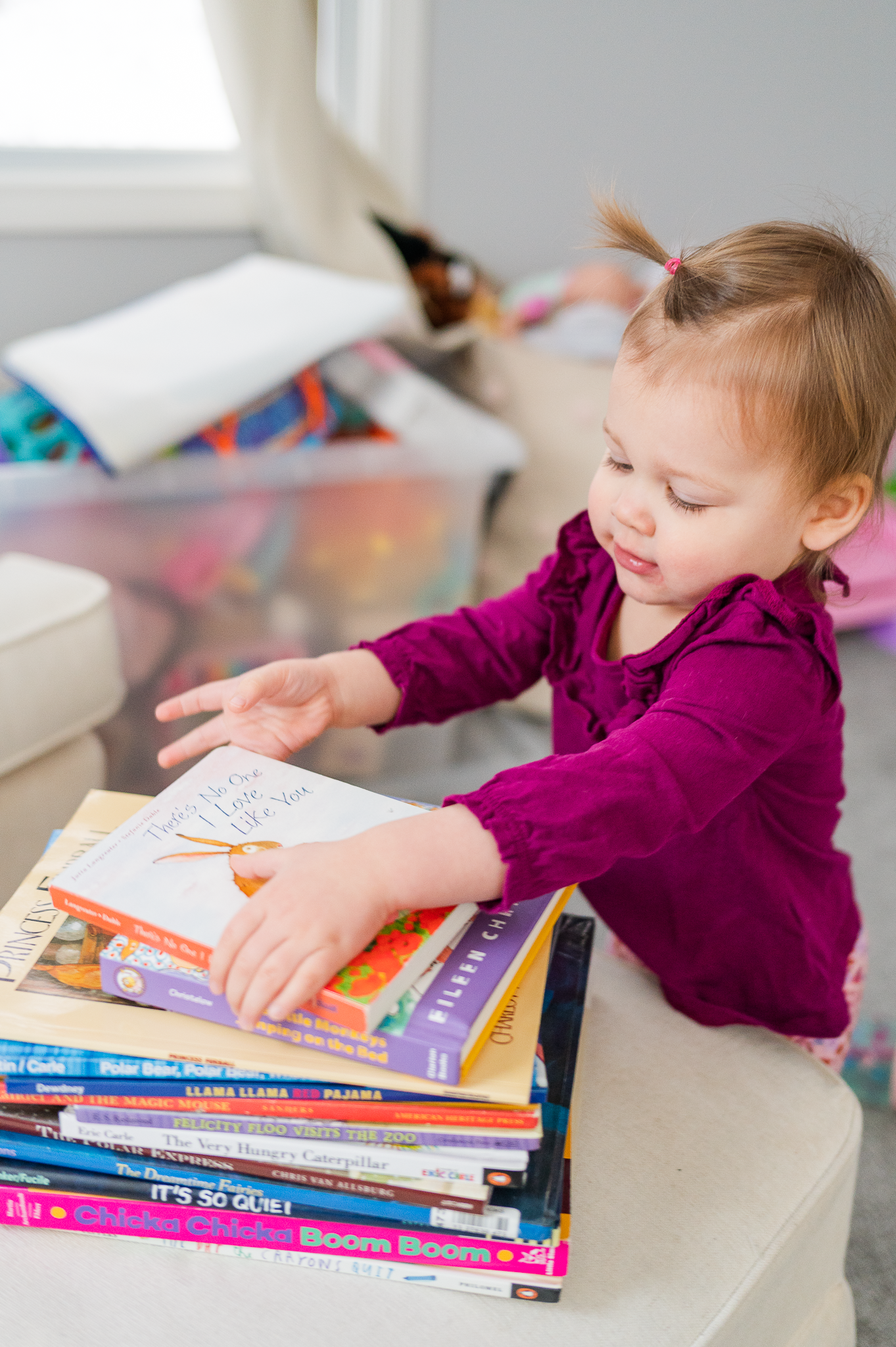 Nellie with books