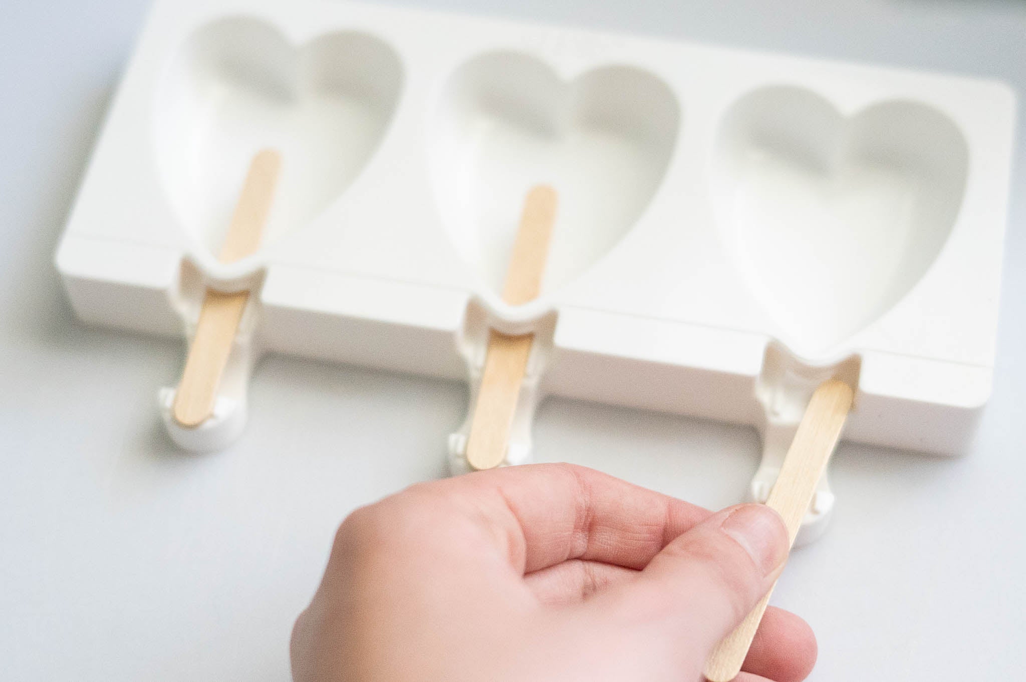 popsicle mold with popsicle sticks