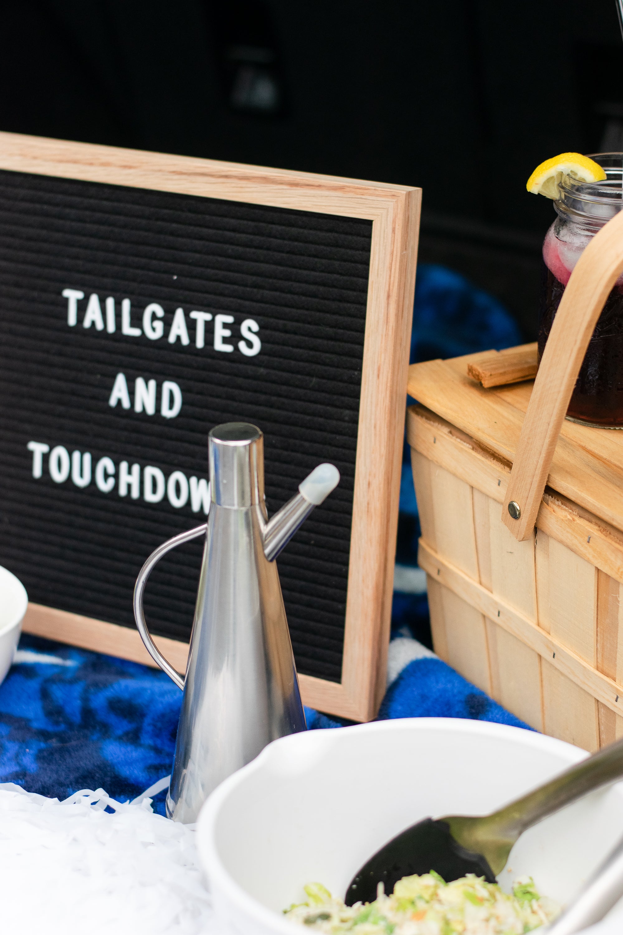 Tailgates and touchdowns with Olipac olive oil cruet
