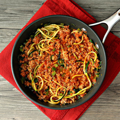 spaghetti with zoodles