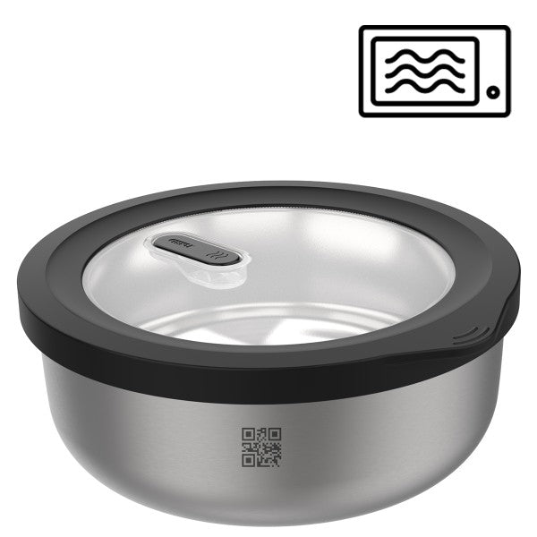 Round Stainless Steel Container, Round Microwavable Food Storage