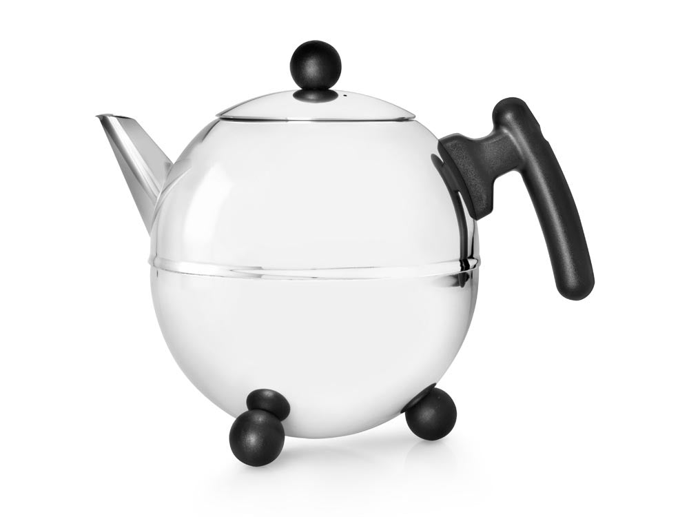 tetraëder Klein gek 51 fl oz Teapot Black Fittings/SS BELLA RONDE – Gourmet Kitchenworks