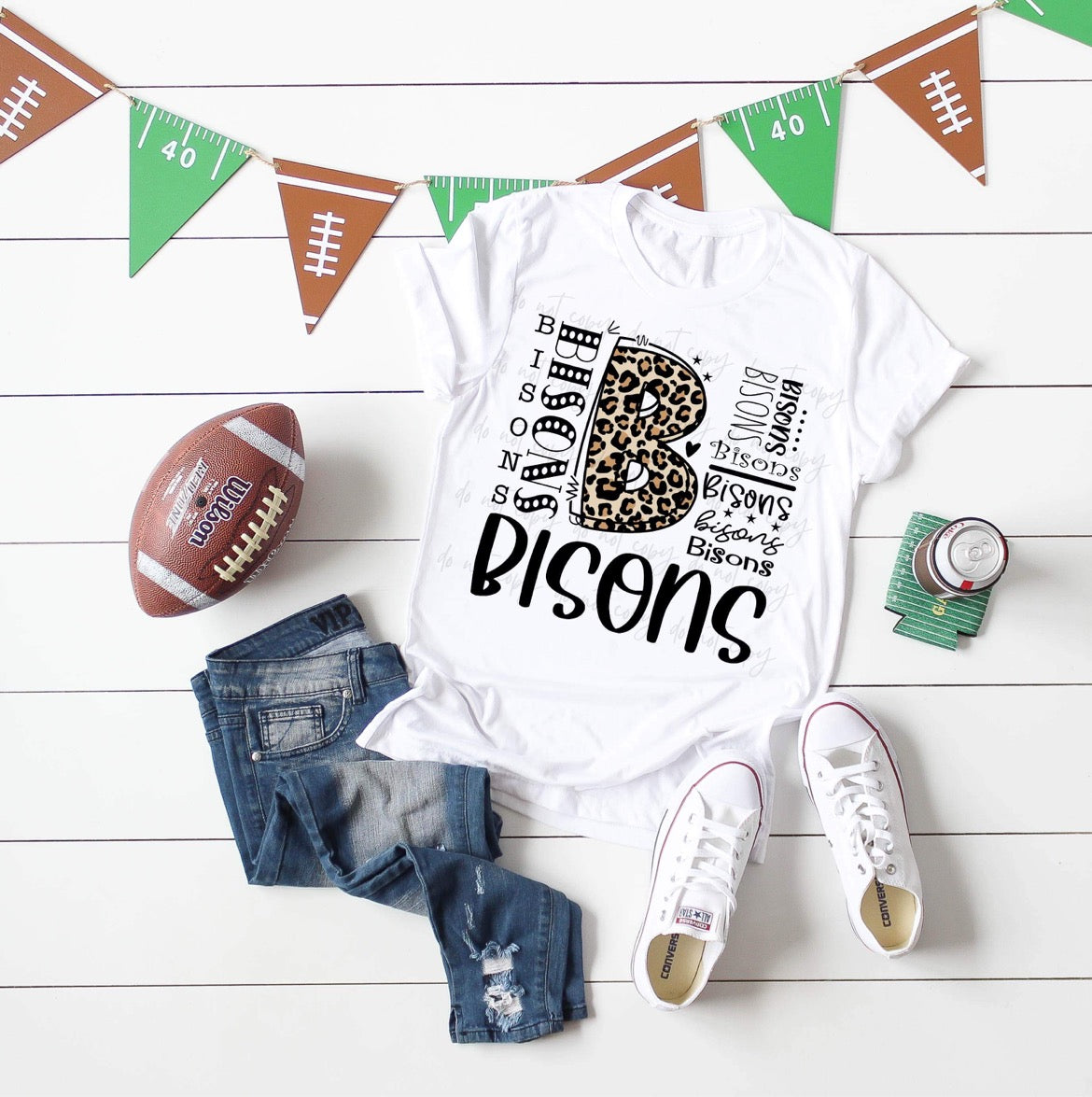 Bisons Leopard Typography TRANSFER
