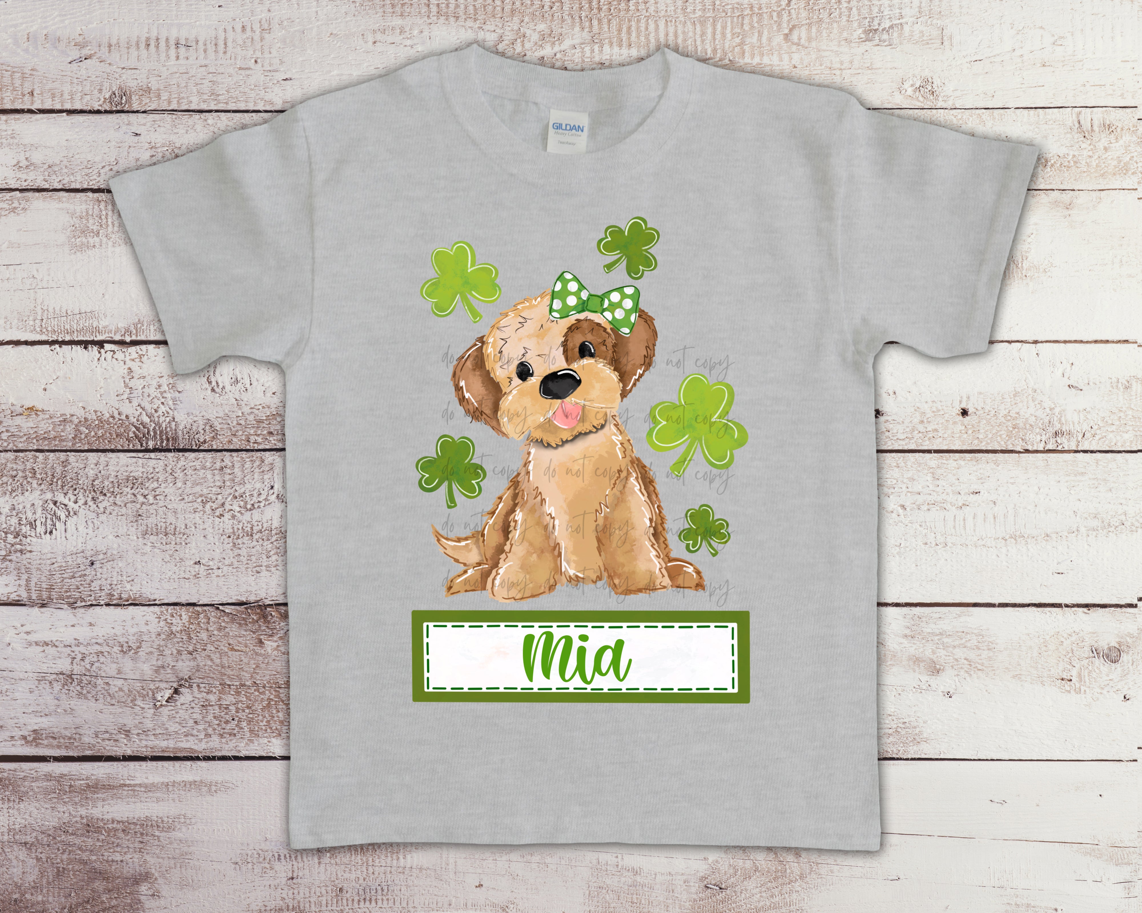 Girl St Patty’s Day Dog CUSTOMIZED DTF TRANSFER