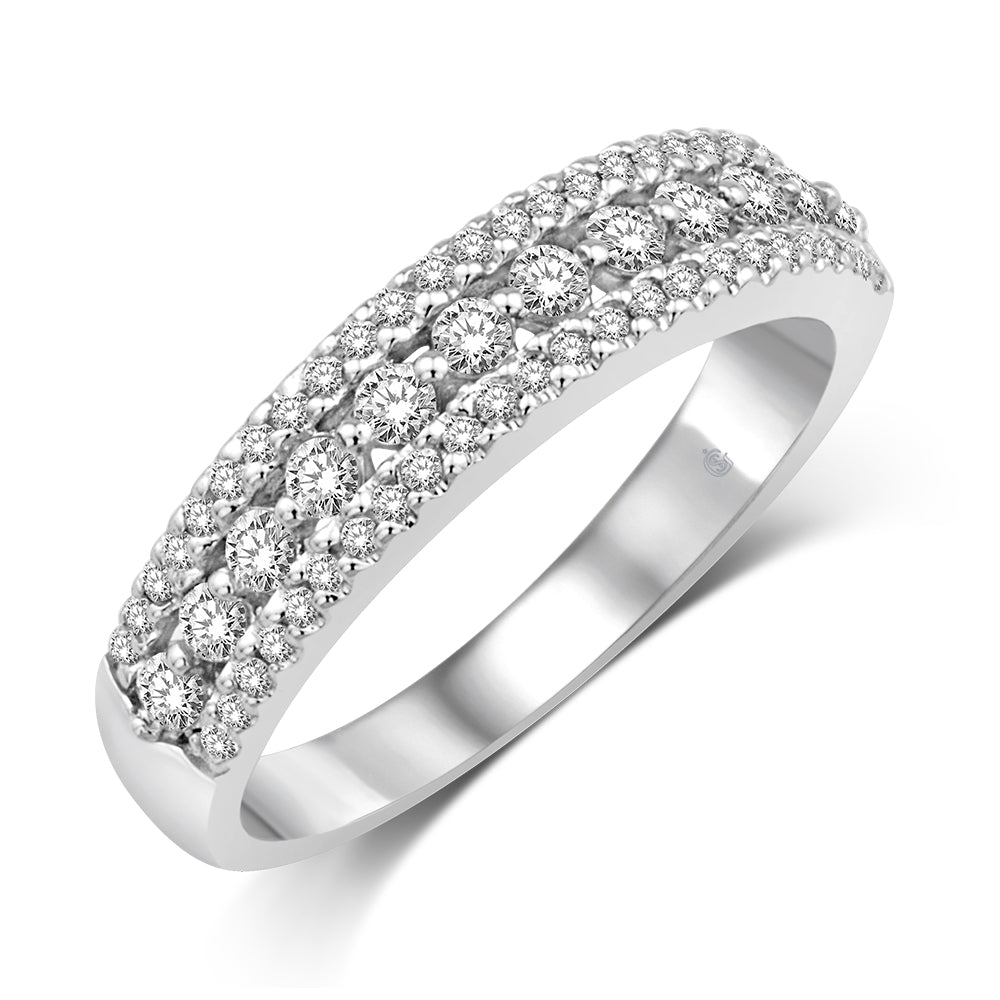 14K White Gold 1/2 Ct.Tw. Diamond Fashion Band – Rays Jewelry ...