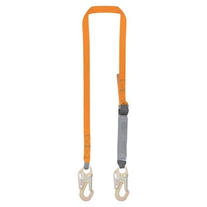 KStrong® 6 ft. Elasticated Design Shock Absorbing Lanyard with Aluminum  Snap Hook and Aluminum Rebar Hook (ANSI) - KStrong