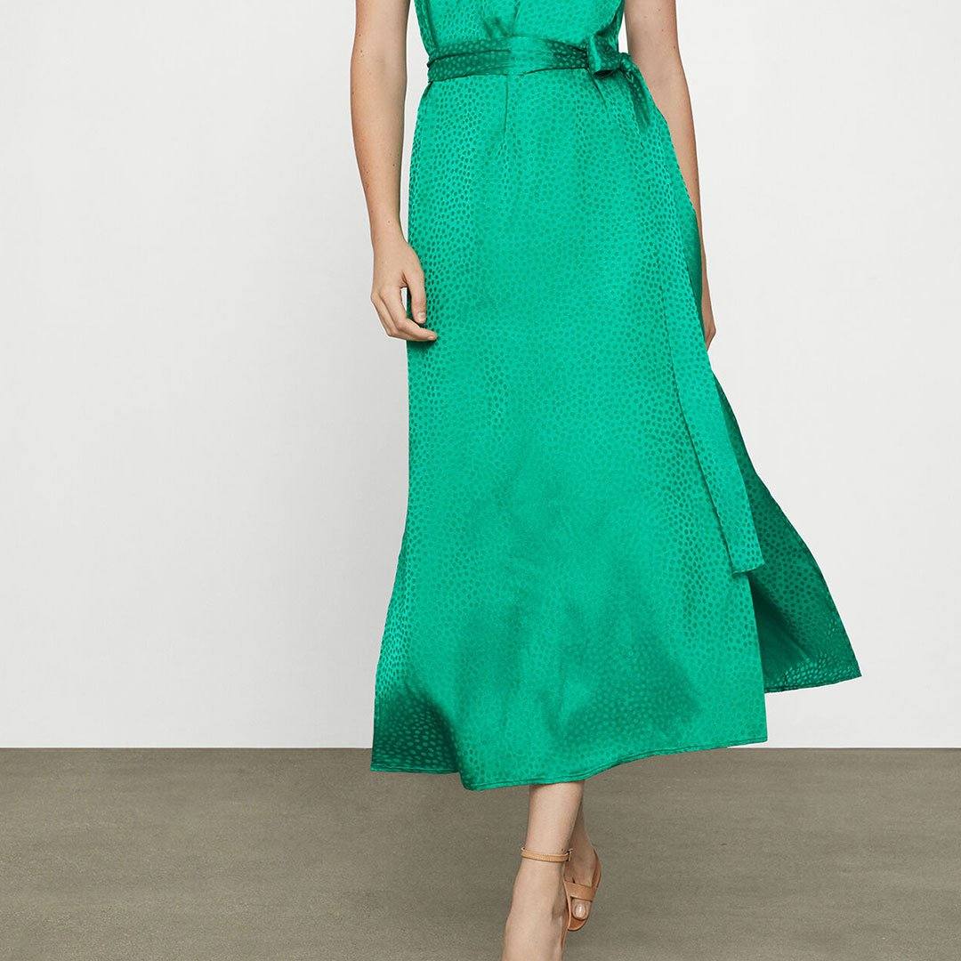 BCBGMaxazria Dotted Satin Cocktail Dress | BCBG Women's Satin Gowns ...