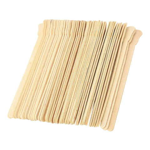 100Pcs Wood Wax Spatulas Waxing Applicator Sticks Thin Head Eyebrow Wax  Sticks for Legs Home Use Salon Supply Body Hair Removal