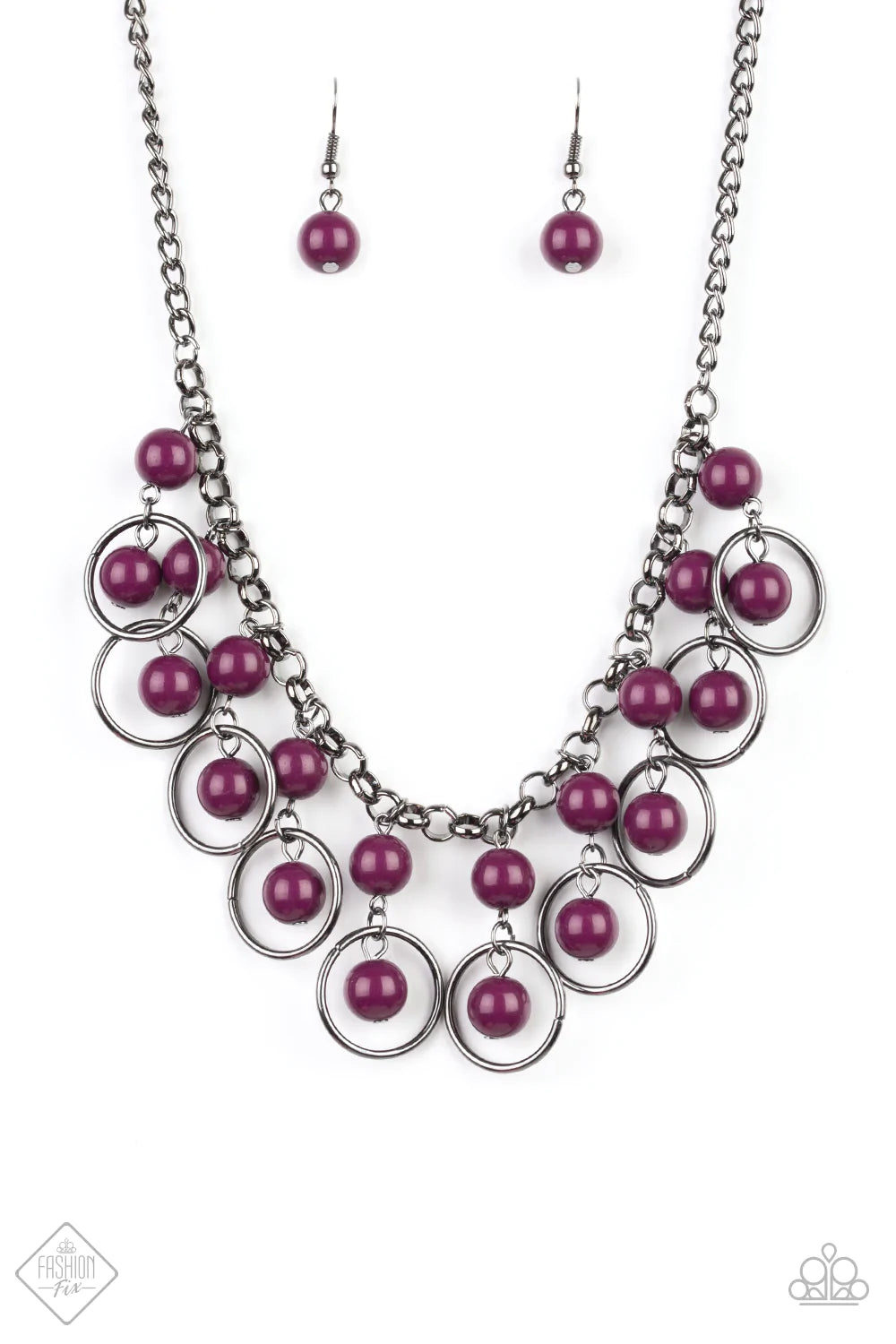 Paparazzi Necklace ~ Really Rococo  - Purple