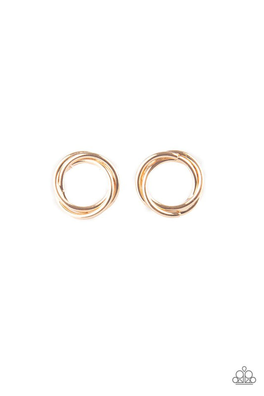 Cupid, Who? Copper Heart Post Earrings - Paparazzi Accessories