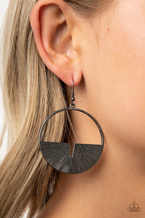 Paparazzi Earring ~ Reimagined Refinement Black Paparazzi Jewelry Online Store