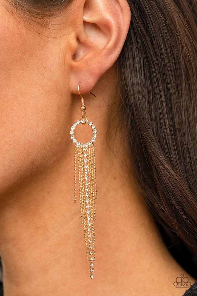 Paparazzi Earring ~ Pass The Glitter - Gold – Paparazzi Jewelry | Store | DebsJewelryShop.com