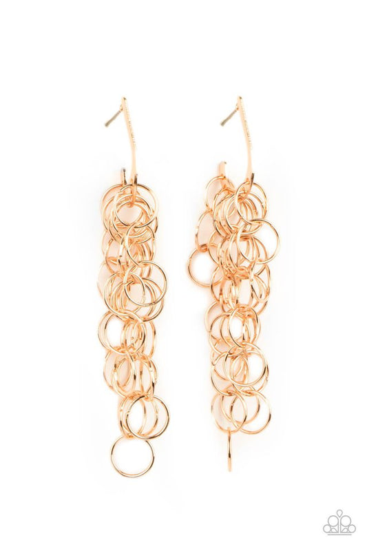 Paparazzi Glowing In Circles Gold Fishhook Earrings - P5RE-GDXX-237XX –  Bling Me Baby