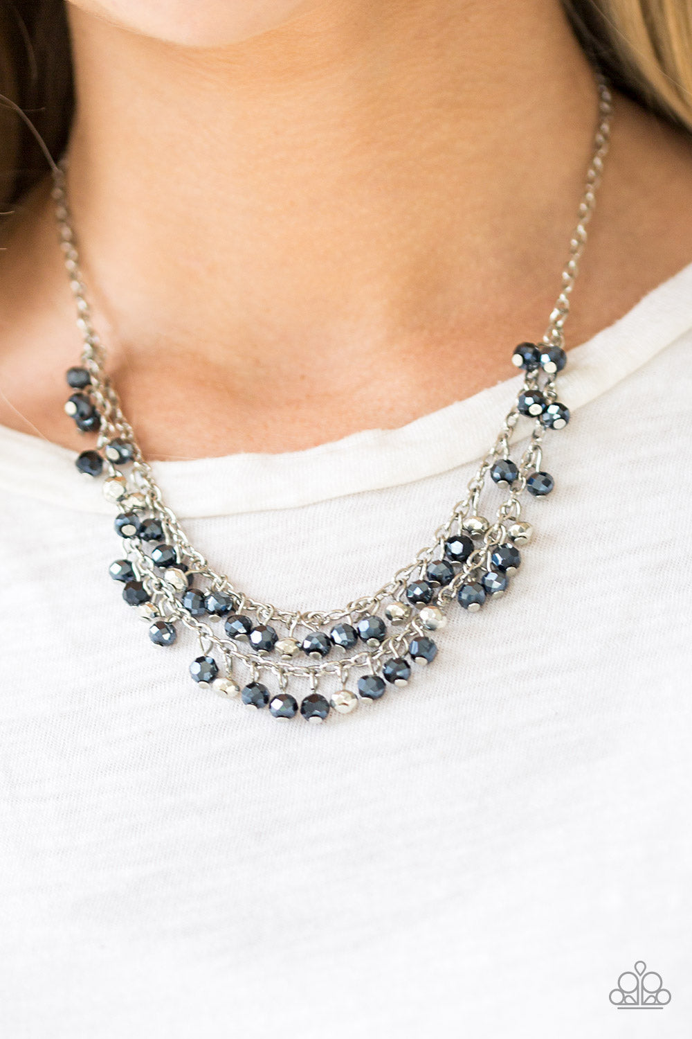 diamonds for days blue necklace paparazzi