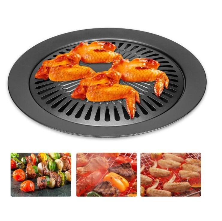 Korean Bbq Cast Iron Grill Plate With Non-Stick Pan – FigureEmpire