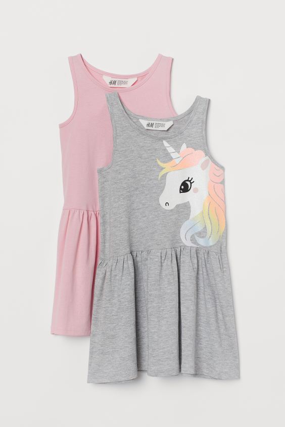 Dress with Tulle Skirt - White/unicorn - Kids