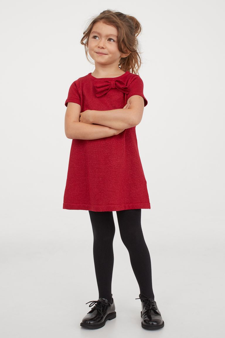 Vestido De Velour Con Cuello Rojo/Corazones NIÑOS H&M ES 