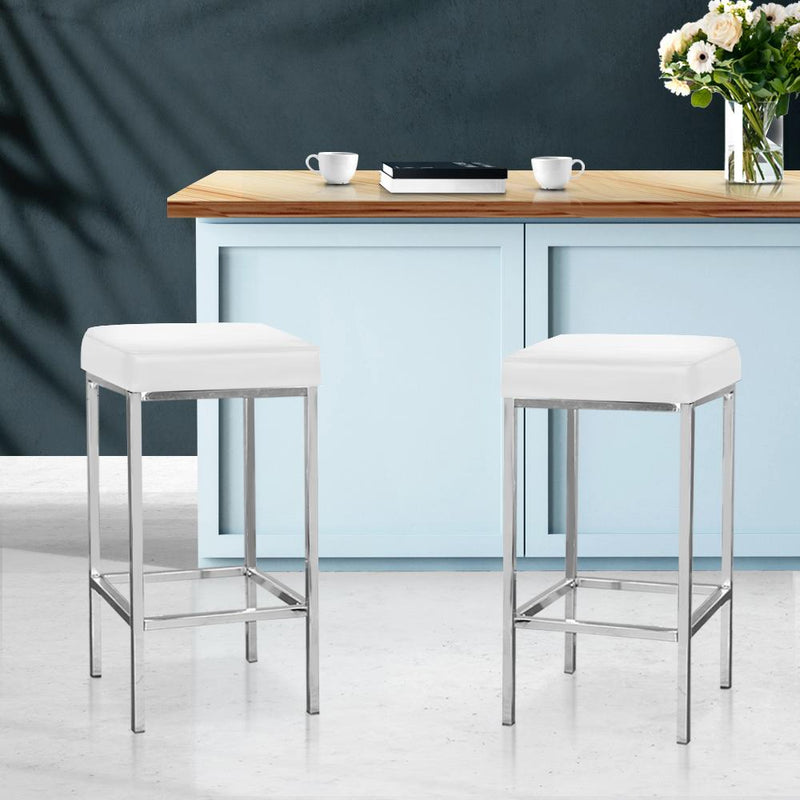 blue backless bar stools