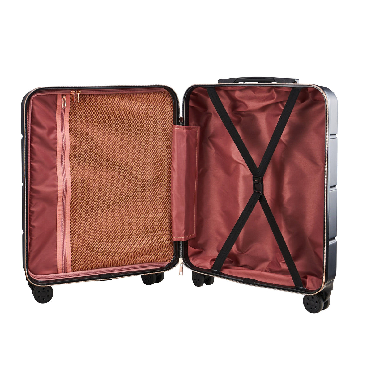 Anode 40L Black & Rose Gold Cabin Luggage Suitcase 55x40x20 cm – Cabin Max