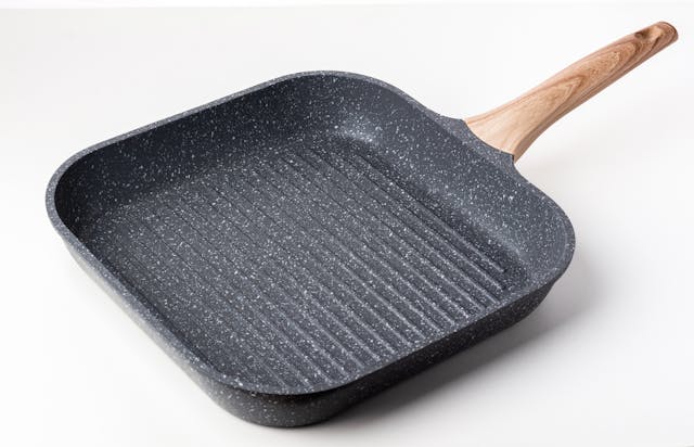 Grill pan on white background