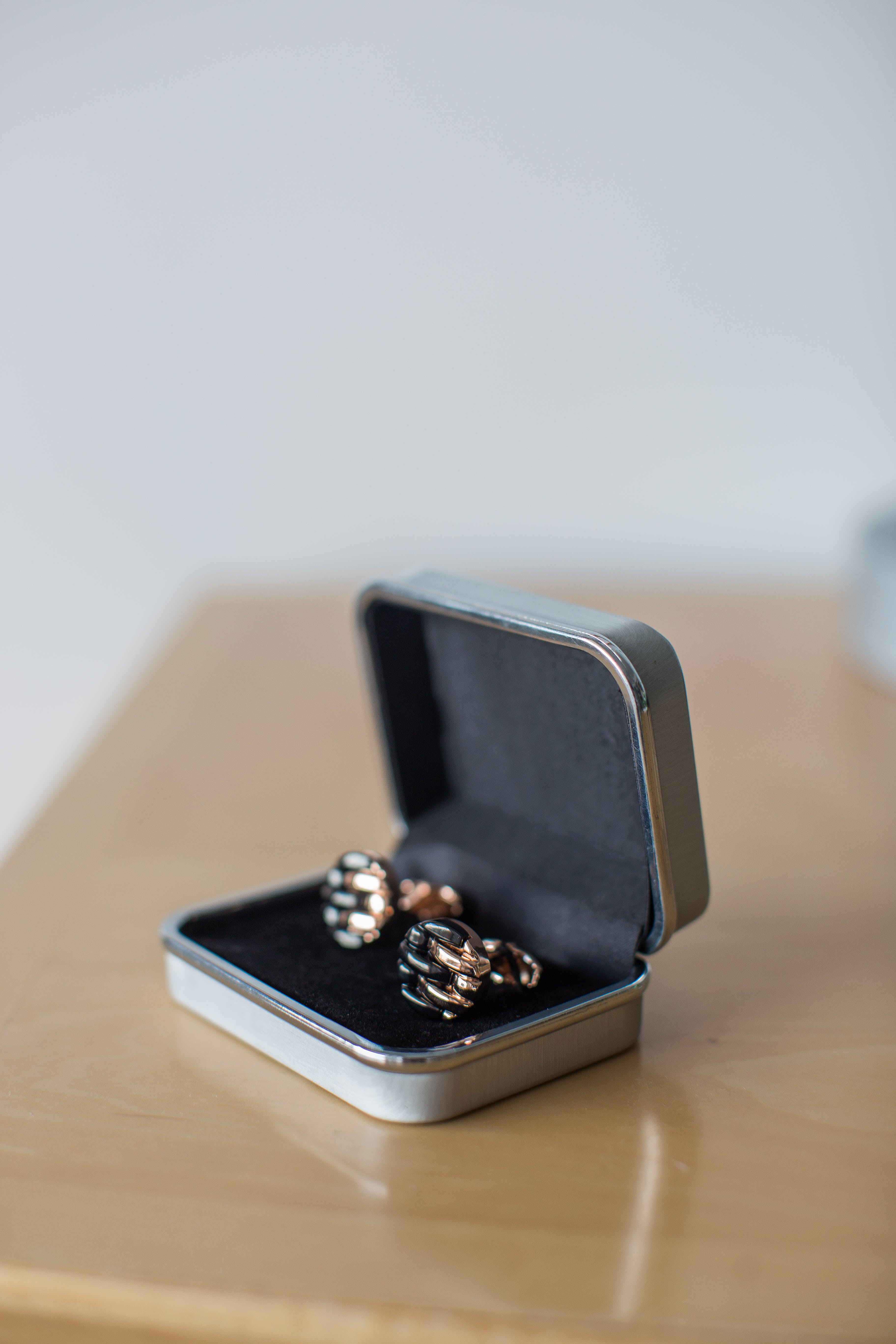 Cufflinks in a box