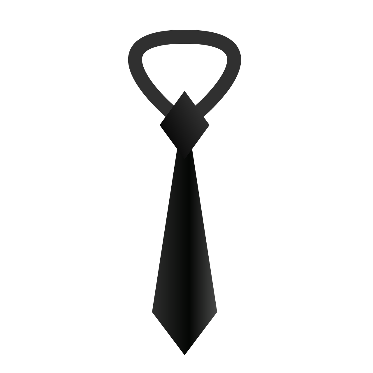 Black tie on a white background