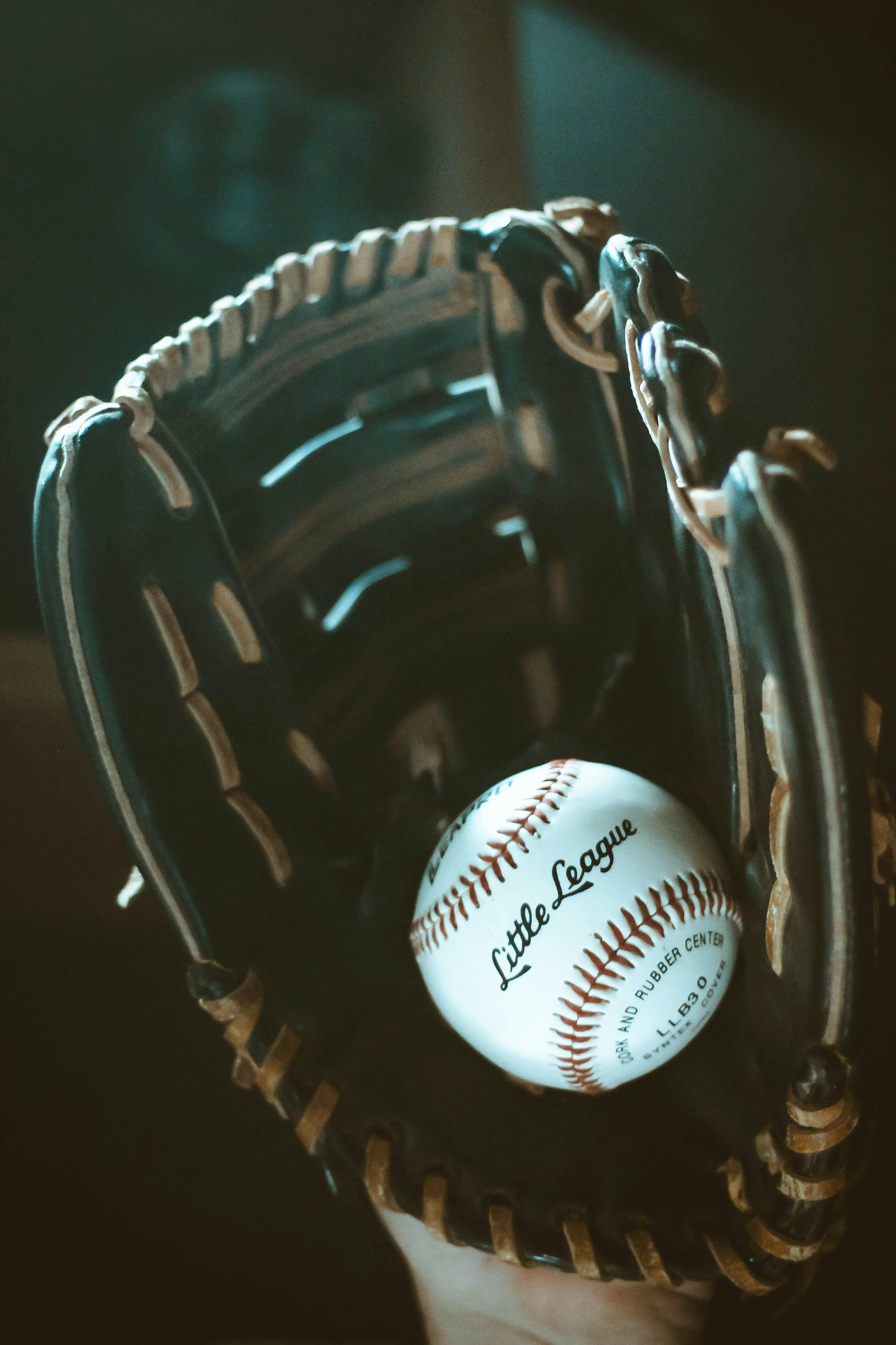 Ball in a baseball glove