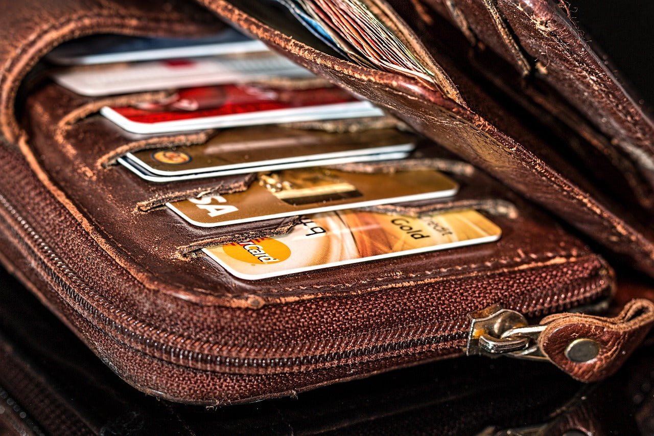 Wallet with bank cards